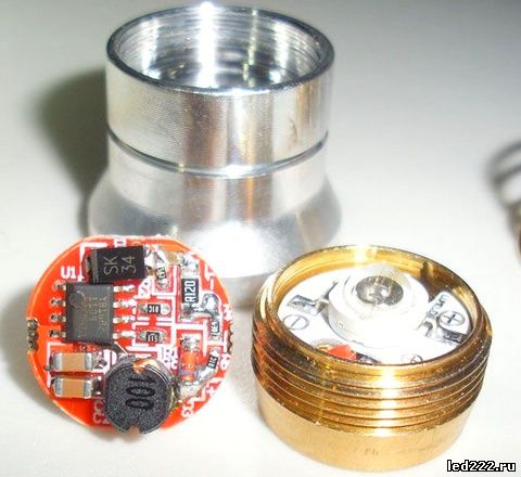 Синий светодиодный фонарик на 3 ватта